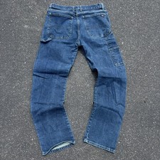 Vintage Y2K Dickies Men's Blue Denim Straight Carpenter Pants Size 34x34 Skater