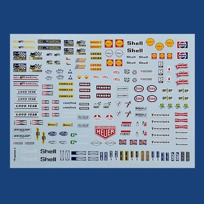 DECAL: 1/24 P951 MFH 1970's Sportscar Sponsor Sheet