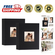 Compact Linen Cover Photo Albums - 4x6, 50 Pocket Design for Weddings and Kids