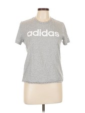 Adidas Women Silver Short Sleeve T-Shirt L