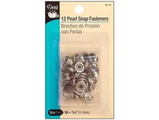 Dritz 25-13 Pearl Snap Fasteners, Black, Size 16 7/16-Inch 12-Count