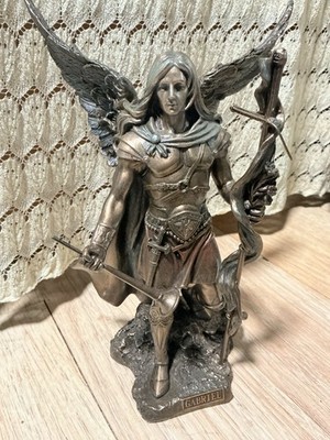 Bronze 9.25 Inch Statue of Saint Archangel Gabriel San Arcangel