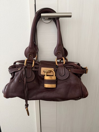 Authentic Vintage Chloe Medium Paddington Handbag in Dark Brown Y2K