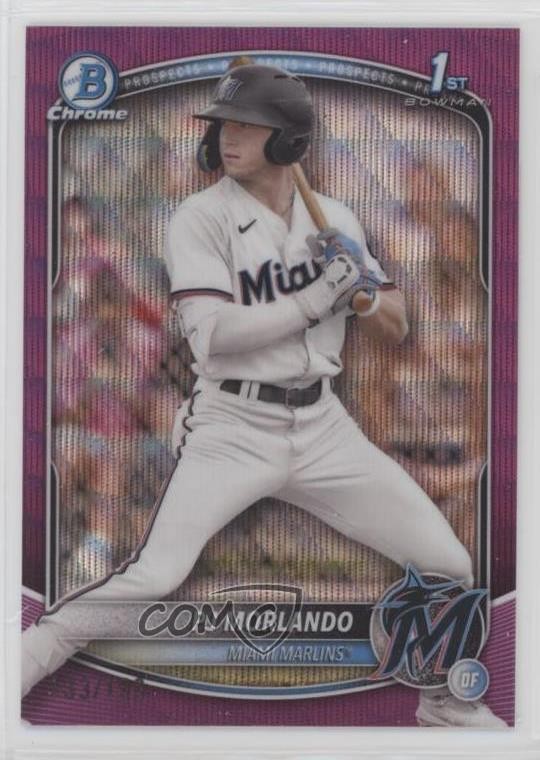 2025 Bowman Chrome Prospects Fuchsia Wave Refractor /199 PJ Morlando #BCP-91 s3g