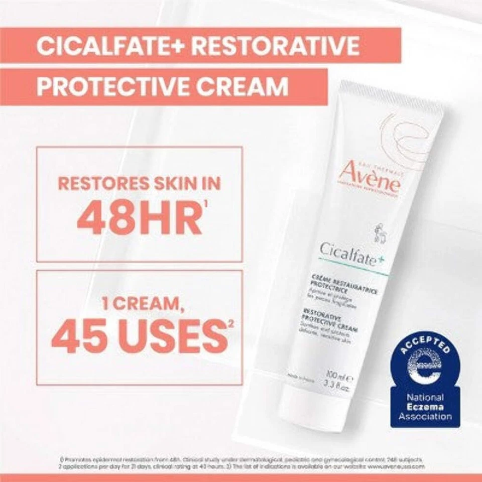Avene Cicalfate+ Creme Facial Protetor Restaurador Barreira da Pele 3,3 fl oz - Imper - Imagem 3 de 4