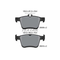 Textar 2500801 Bremsbelagsatz Scheibenbremse Hinterachse FüR Seat Skoda VW Cupra