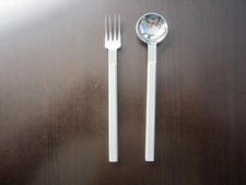 AIR FRANCE CONCORDE 2 PIECE GREY SILVERWARE CUTLERY RAYMOND LOEWY SPOON & FORK