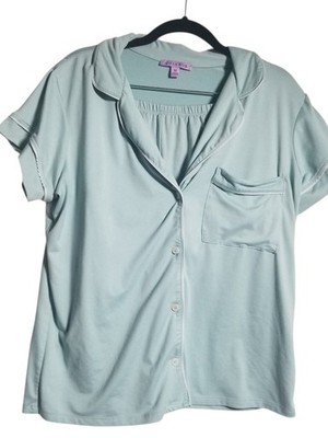 Hale Bob Women's Pastel Green Rest Assured 2 Piece Pajama Cozy Short Set Sz M
