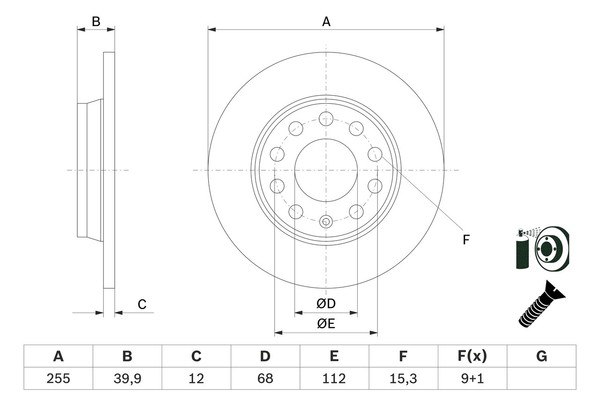 2X Bosch 0 986 478 987 Bremsscheibe FüR Audi Seat-image