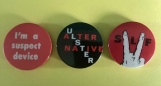 3 Stiff Little Fingers SLF Vintage 1970s/80s Pin Badges Punk New Wave