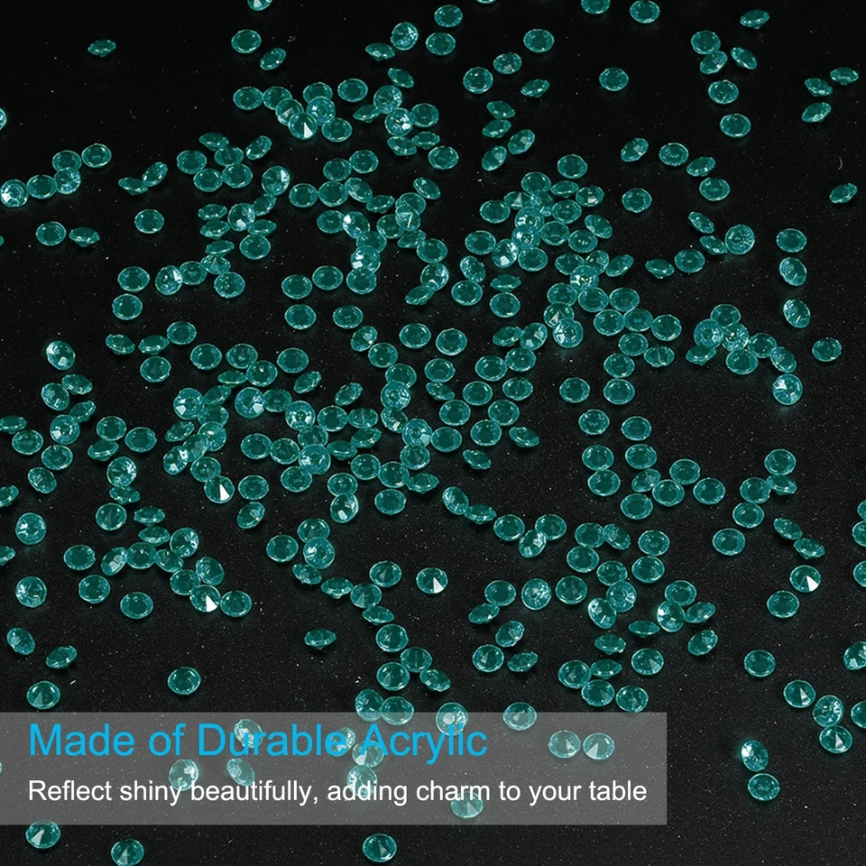 10000 Pcs Acrylic Wedding Table Diamonds 4.5mm Crystals Gems Blue Green Foto 3 de 4