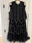 Anthropologie Wedding Outfit Skirt Top Blouse Set Black Gold Size XL — photo 6