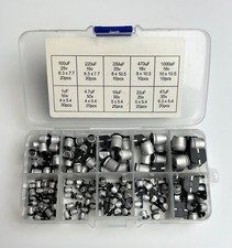 10Value 1uF 1000uF SMD Aluminum Electrolytic Capacitor Assortment Kit 180pcs