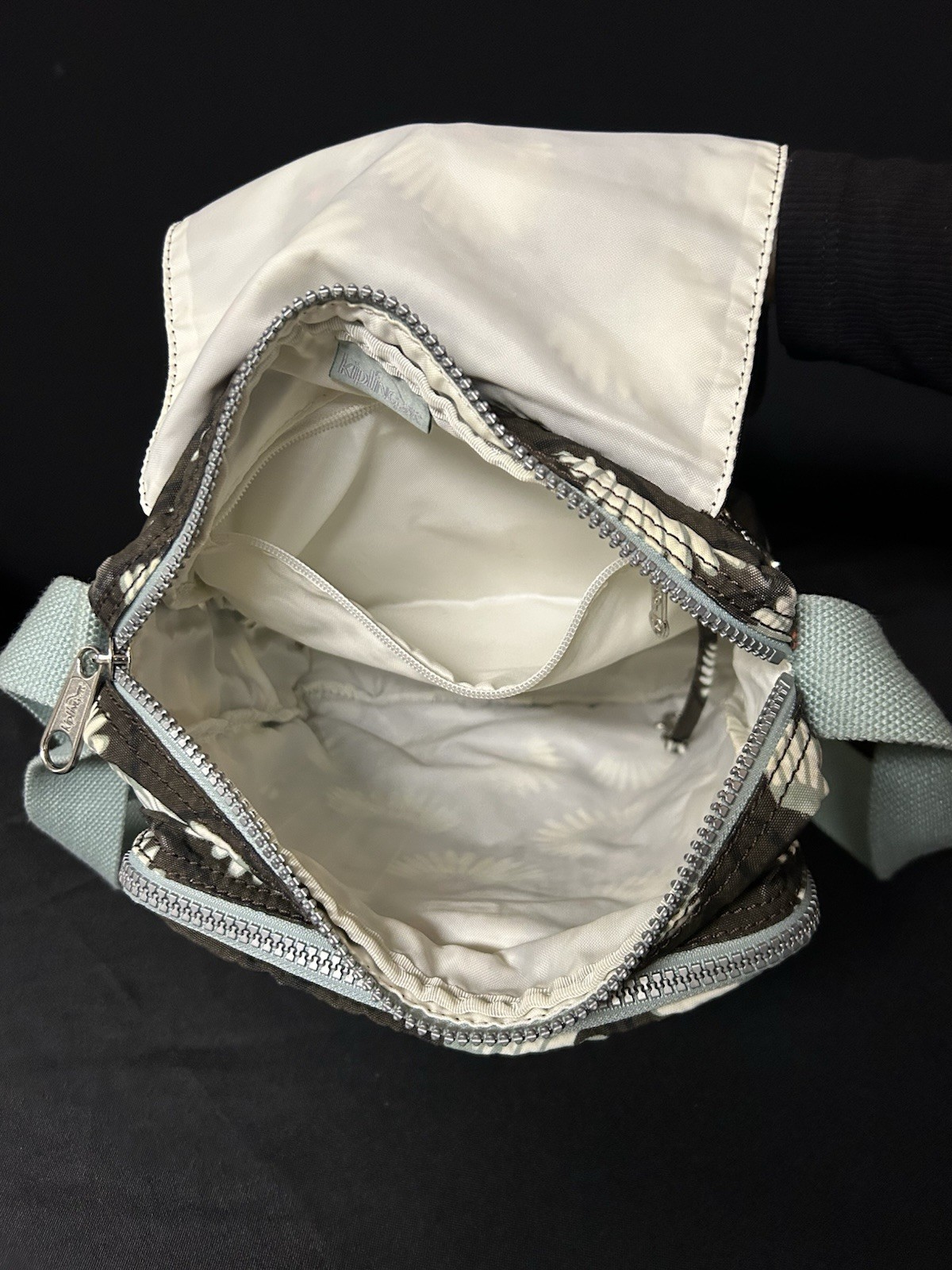 Kipling Floral Pattern Crossbody Multiple Compart… - image 12