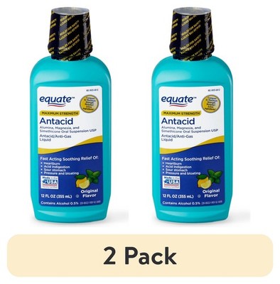 Equate Maximum Strength Antacid  Liquid For Heartburn, 12 fl. Oz.(2 pack)