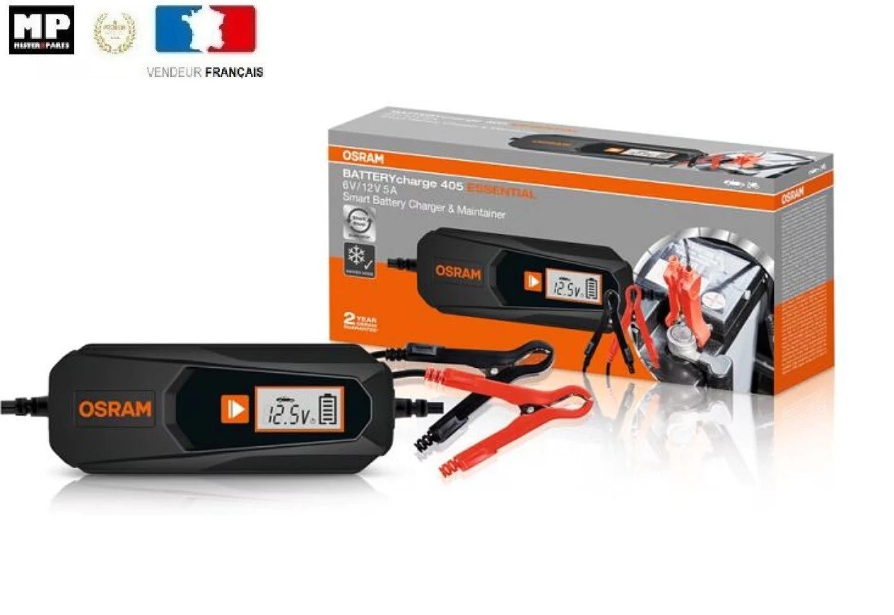 Chargeur Osram Essential 405 pour batterie Lithium AGM GEL 6V 12V
