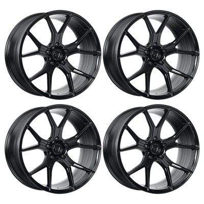 4 x Dolce Element Gloss Black Wheels 5x120 18x8.5 +35et High Performance Rims
