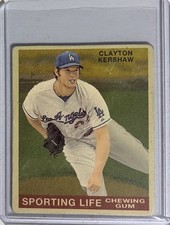 Rare 2014 Sporting Life Clayton Kershaw #230 Chewing Gum 4th Series