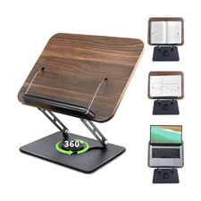 New Upgrade Book Stand for Reading, Book Holder with 360  Swivel Ba... Fast