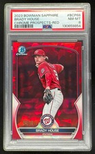 2023 Bowman Sapphire Chrome Red #BCP-68 Brady House /10 PSA 8