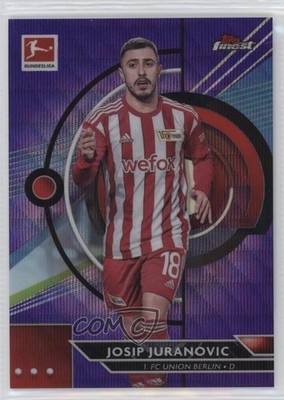 2022 Finest Bundesliga Purple Wave Refractor /250 Josip Juranovic Rookie RC 13k3