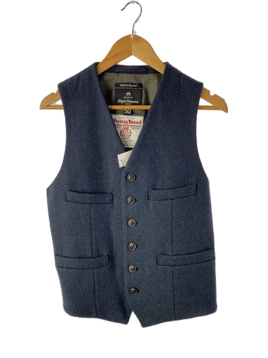 Nigel Cabourn Harris Tweed ベスト 50 グレー Nigel Cabourn × HARRIS TWEED Vest Navy 50 Used | eBay