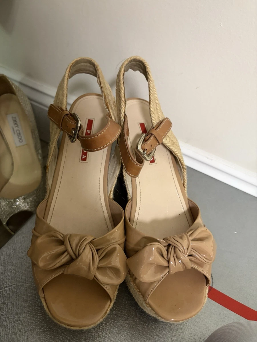 PRADA Patent Leather Bow Sandals for Women for sale | eBay