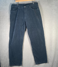 Levi's 565 Loose Fit Wide Leg Corduroy Jeans Blue 38x34 Vintage 90s