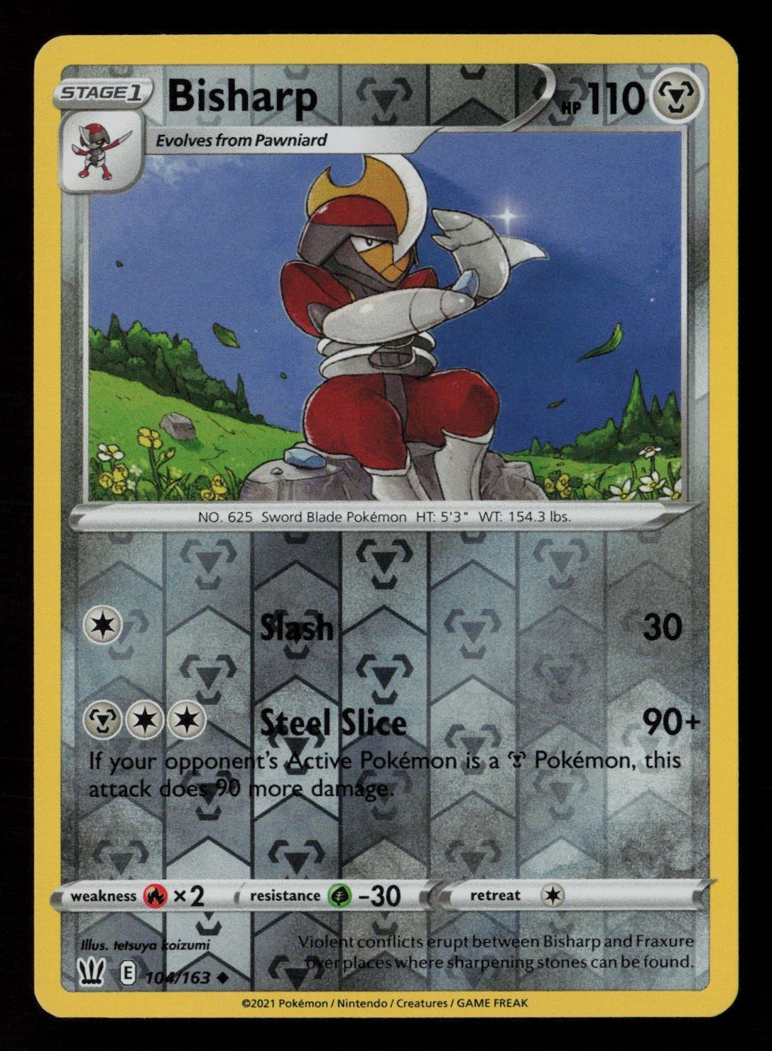 Bisharp Reverse Holofoil SWSH05: Battle Styles 104/163 Pokemon