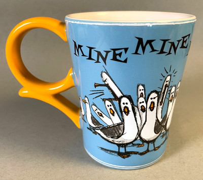Disney Parks FINDING NEMO Mine Mine Mine Mug Seagull Coffee Cup Blue Pixar
