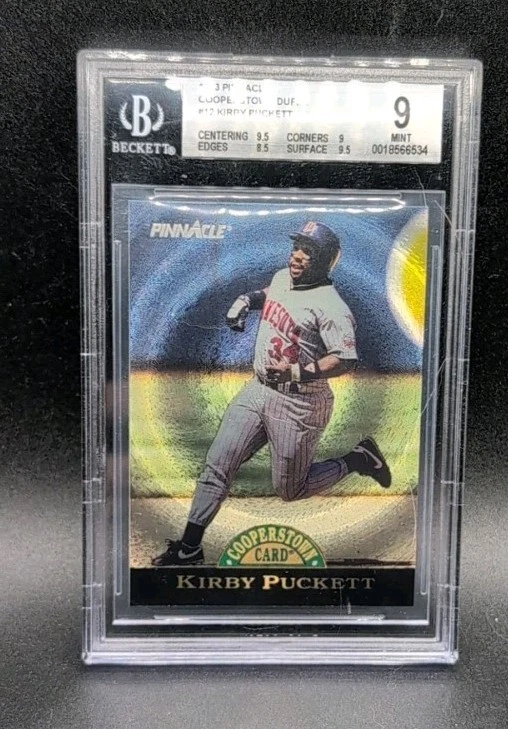 Kirby Puckett BGS 9 1993 Pinnacle Cooperstown FX Dufex #22 Print Run 1000 Foto 2 de 4