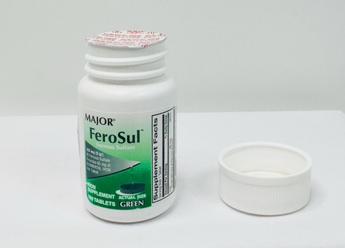 Major FeroSul Green Tablets (Ferrous Sulfate) 325mg/5gr 100ct - EXP:11-2027 - Picture 7 of 9