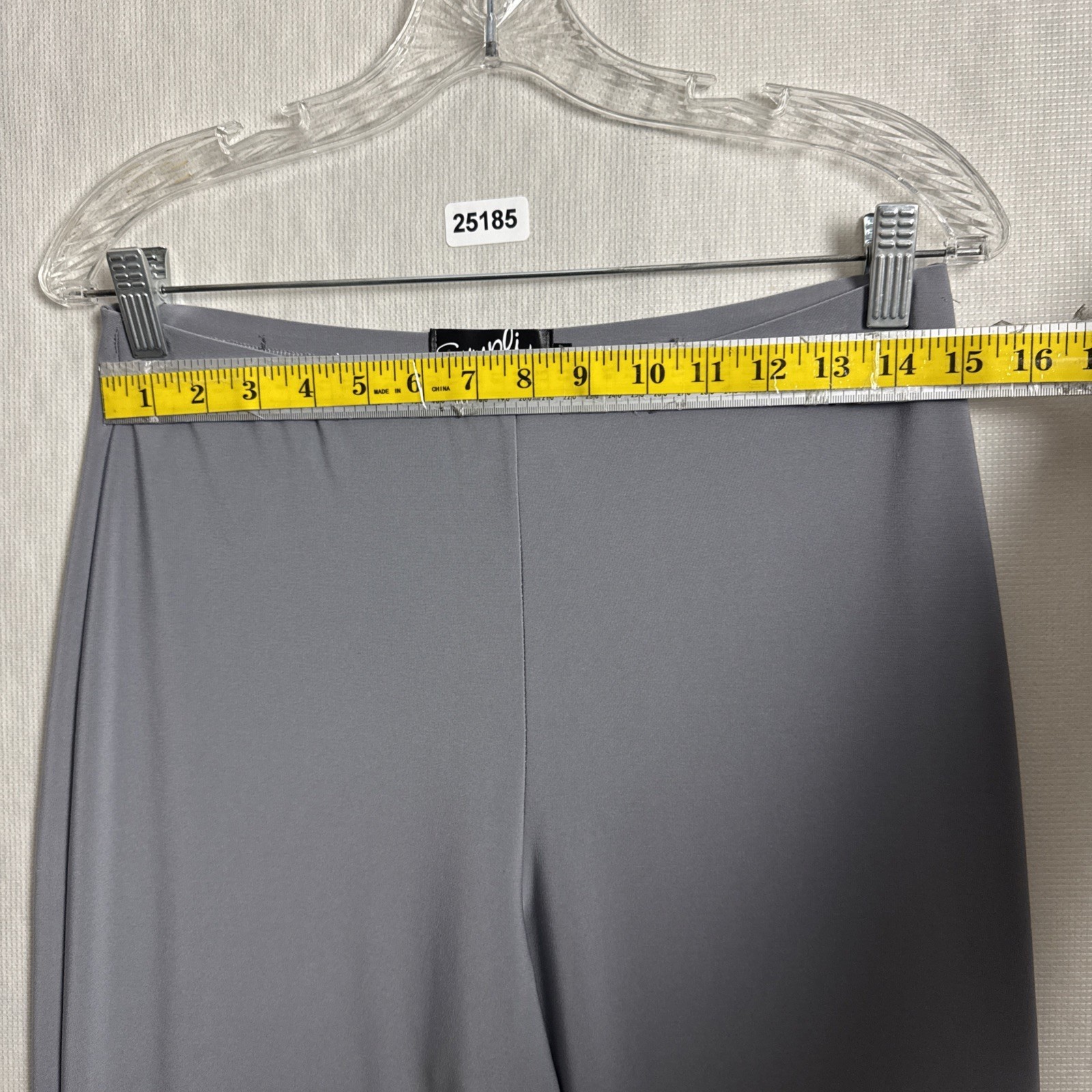 Sympli Women's Size 8 Solid Gray Polyester Slim S… - image 9