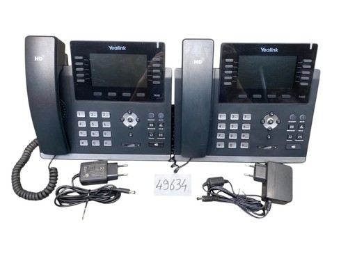 2 Stück Yealink SIP-T46WG IP-Telefon mit Netzteil 49634