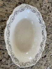 Gold Rose By Homer Laughlin Virginia Rose Shape 9" Oval Vegetable Serving Bowl