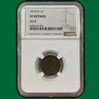 NGC VF 1914-D Lincoln Wheat Cent Very Fine Coin, Details #39794