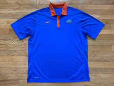 Florida Gators Polo Shirt Mens Sz XL BLUE Nike Dri-Fit Short Sleeve Golf