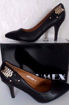   Pumps High Heels Elegante Damenschuhe Schuhe JUMEX Schwarz Gr.37NEU           