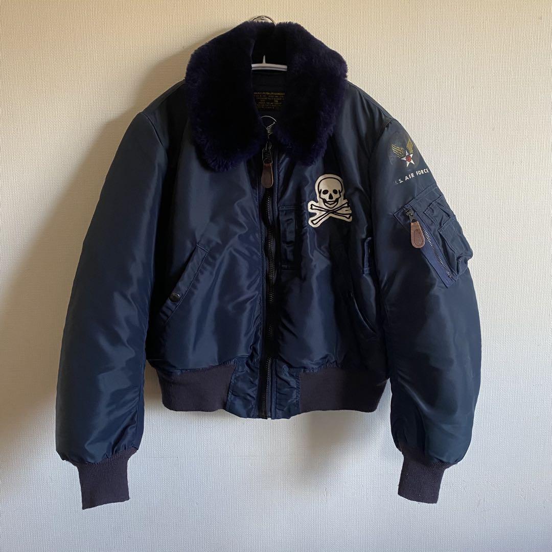 ジャケット・アウター BuZZ Rickson's B-15 64thBOMB. SQ. 36 Buzz Rickson's B-15C Jacket Navy Nylon Size 36 Used From