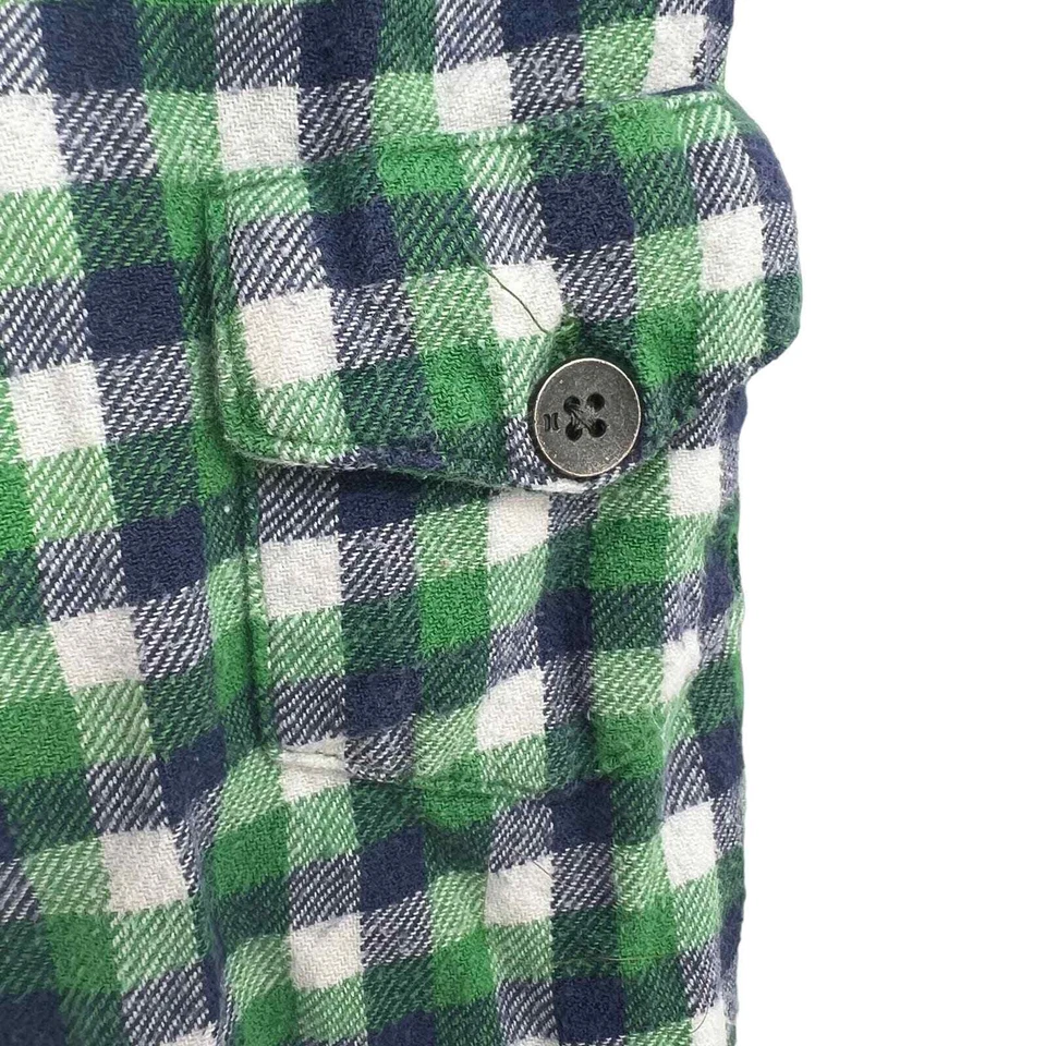 Camisa con capucha Hurley verde a cuadros con botones talla 4T Foto 2 de 4