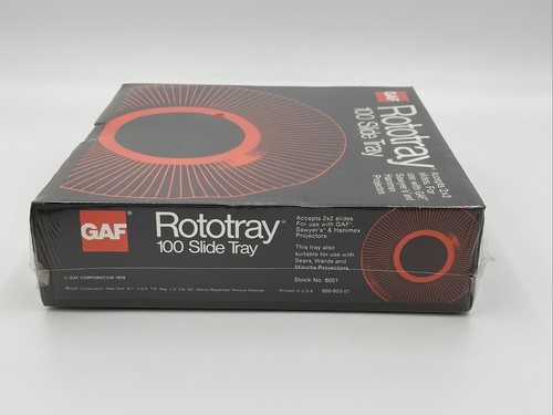 GAF Rototray 100 Slide Tray Projector Sawyer's 2 x 2 Slides New Sealed 1978 VTG - Picture 3 of 6