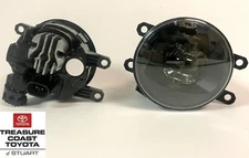 NEW OEM TOYOTA LED FOG LIGHTS WITH BLACK LENS BEZEL UPGRADE KIT