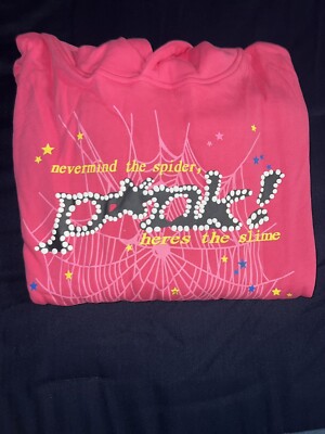 PINK 'P*NK' Sp5der Hoodie Small BRAND NEW | eBay