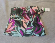 Hula Honey Hyper Tropics Printed Tankini Top Olive L Large NWT