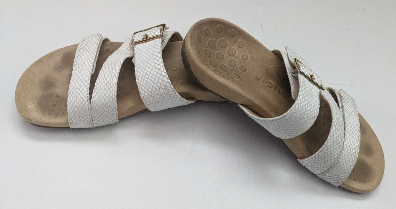 Vionic Women’s Rest Skylar Comfort Gold Buckle Slip On Sandals - Size 9