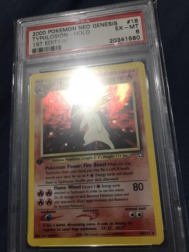 Typhlosion (1st Edition) graded PSA 6 for sale on eBay