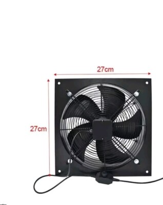 DKIEI 8'' Lüftung Dunstabzug Metallplatte Ventilator Axial Abluft Gewerbe Gebläse