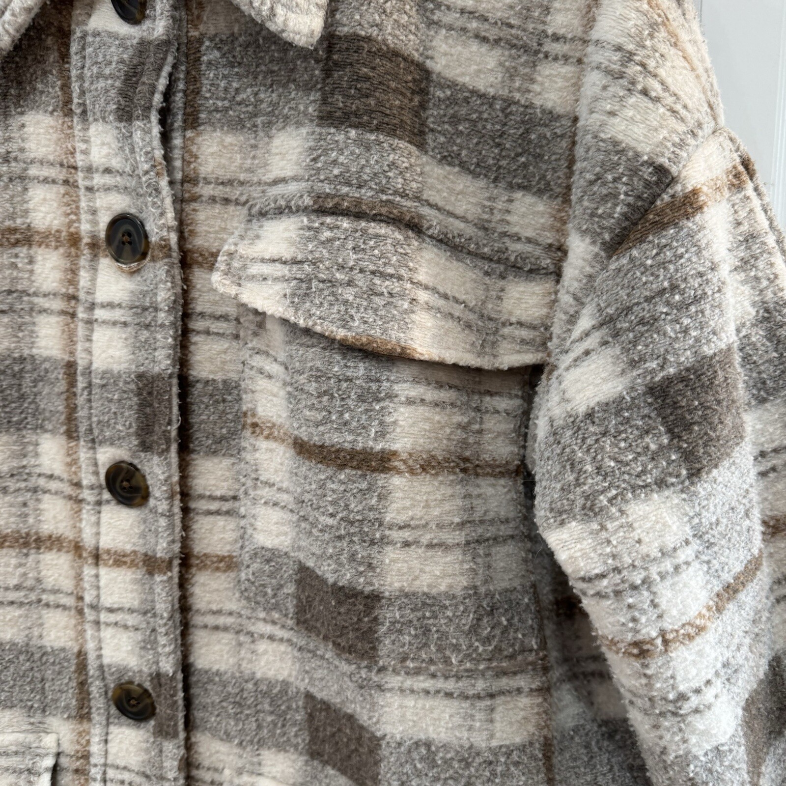 Universal Thread Shacket Womens Medium Plaid Mult… - image 3