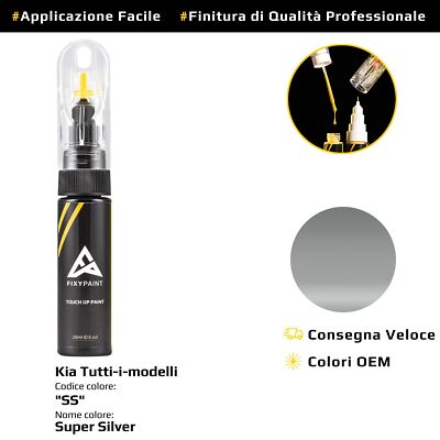 Touch Up Paint for Kia All Models Cod: SS Super Silver