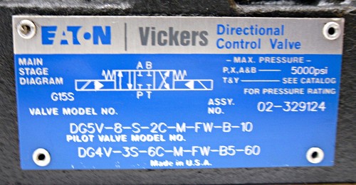 NEW EATON VICKERS DG5V-8-S-2C-M-FW-B-10 VALVE 02-329124 DG4V-3S-6C-M-FW-B5-60 - Picture 3 of 4